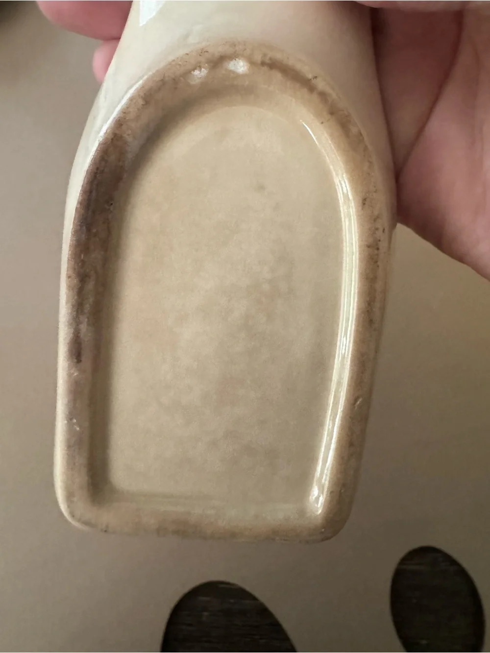 Vintage Farm Fresh Brand Ceramic Milk Bottle Spoon Rest